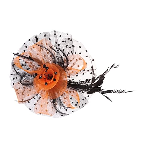 DECORNIJIA Retro Braut Haarschmuck Aus Netz Mit Elegantem Kopfband Für Hochzeiten Und Kostüme Schwarz Und Orange Für Partys Und Bühnenaufführungen DECORNIJIA Retro Braut Haarschmuck Aus Netz Mit Elegantem Kopfband Für Hochzeiten Und Kostüme Schwarz Und Orange Für Partys Und Bühnenaufführungen von DECORNIJIA