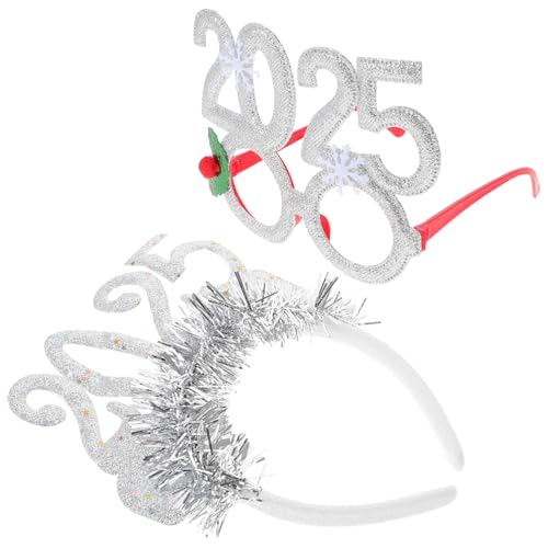 DECORNIJIA Silvester Haarband Teilig mit Zahlen Design und Partybrille für Erwachsene Leichtes Neujahrs Stirnband für Karneval Maskerade und Festliche Feierlichkeiten DECORNIJIA Silvester Haarband Teilig mit Zahlen Design und Partybrille für Erwachsene Leichtes Neujahrs Stirnband für Karneval Maskerade und Festliche Feierlichkeiten von DECORNIJIA