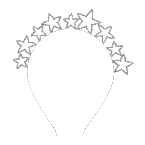 DECORNIJIA Strass Haarschmuck Hochzeit Damen Haarreif Leicht Glänzend Braut Kopfschmuck Vintage Stirnband für Party Abend Anlass von DECORNIJIA