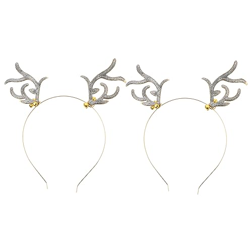 DECORNIJIA Weihnachten Geweih Haarreif Teiliges Glitzernde Rentier Antler Haarschmuck für Weihnachtsfeiern Karneval und Fotos Leicht und Bequem für Erwachsene von DECORNIJIA
