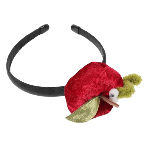 DECORNIJIA Weihnachtlicher Roter Haarreif mit Realistischem Apfel Weiches Samtiges Stirnband für Damen und Mädchen Leichtes Modisches Accessoire für Festliche Anlässe und Alltag von DECORNIJIA