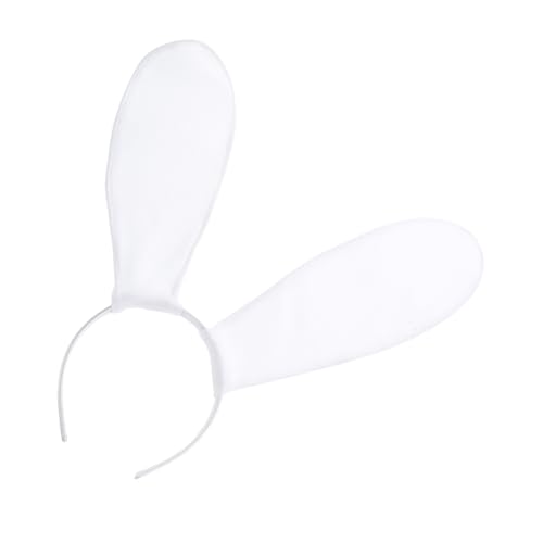 DECORNIJIA Weißer Hasenohren Haarreif aus Weichem Leichter und Bequemer Party Kopfschmuck für Cosplay und Karnevalsfeste Passend für Damen und Herren von DECORNIJIA
