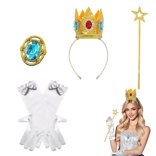 DECUIOCC Peach Princess Kostümset mit Krone, Handschuhen, Brosche und Zauberstab – Perfekt für Kindergeburtstagsfeiern, Rollenspiele, Prinzessinnen-Events und Halloween,Tanzpartys und Rollenspiele DECUIOCC Peach Princess Kostümset mit Krone, Handschuhen, Brosche und Zauberstab – Perfekt für Kindergeburtstagsfeiern, Rollenspiele, Prinzessinnen-Events und Halloween,Tanzpartys und Rollenspiele von DECUIOCC