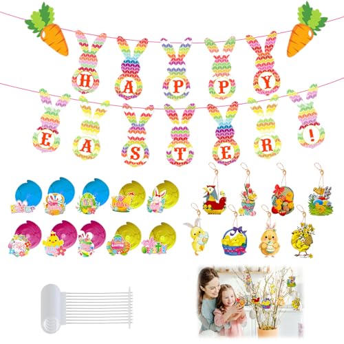 Fröhliche Ostern Girlande – Frohe Ostern Banner Dekor Prächtige Ostern Festgirlande & Ostern Eier aus Papier – Charmante & Qualitätvolle Seidenpapier-Dekoration für Ostern Anlässe Fröhliche Ostern Girlande – Frohe Ostern Banner Dekor Prächtige Ostern Festgirlande & Ostern Eier aus Papier – Charmante & Qualitätvolle Seidenpapier-Dekoration für Ostern Anlässe von DECUIOCC