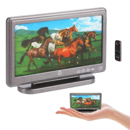 Miniatur Puppenhaus TV Set – Miniatur Fernsehschrank und Zubehör für Dollhouse, Ideal zum Dekorieren Ihres Spielhauses, Schreibtisches, Regals, Wandschranks und weiteren Orten Miniatur Puppenhaus TV Set – Miniatur Fernsehschrank und Zubehör für Dollhouse, Ideal zum Dekorieren Ihres Spielhauses, Schreibtisches, Regals, Wandschranks und weiteren Orten von DECUIOCC