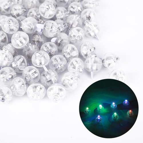 100 Stück bunte Ballonlichter (bunte Lichter) verpackt, LED-Ballons Lichter, Runde LED Ballons Lichter Mini Led Ballonlichter Bunte Blinkende Party Licht von DEECOZY
