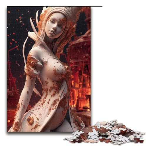 1000 Teile Puzzle „Blutroter Schatten aus Holz anspruchsvolles Denkspiel für Teenager unterhaltsames Familienspiel interaktives Spiel (75 x 50 cm) von DEEPPAPEU
