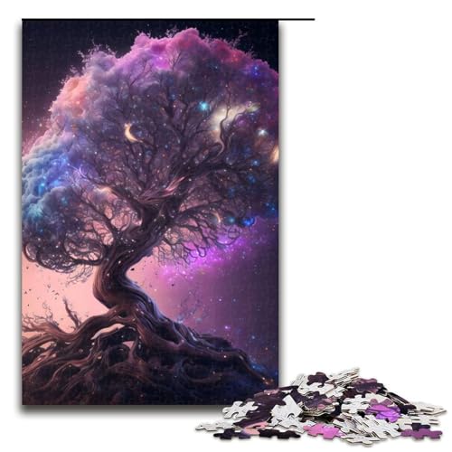 1000 Teile Puzzle „Magischer Baum“ aus Holz anspruchsvolles Denkspiel für Teenager unterhaltsames Familienspiel interaktives Spiel (75 x 50 cm) von DEEPPAPEU