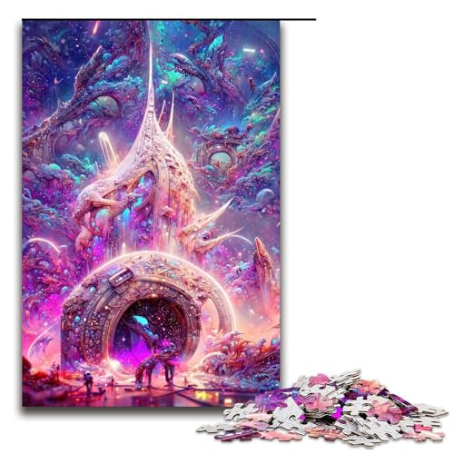 1000 Teile Puzzle Alien-Portal Holzpuzzle Anspruchsvolles Denkspiel für Teenager Familienspaß Interaktives Spiel 1000 Teile (75 x 50 cm) von DEEPPAPEU