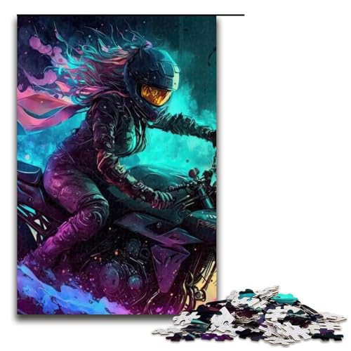 1000 Teile Puzzle Motorradrennen Holzpuzzle Anspruchsvolles Denkspiel für Teenager Familienspaß Interaktives Spiel 1000 Teile (75 x 50 cm) von DEEPPAPEU