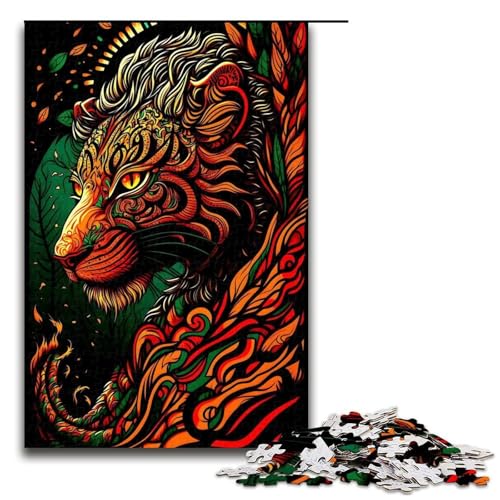 1000 Teile Puzzle Tier () Holzpuzzle anspruchsvolles Denkspiel für Teenager unterhaltsames Familienspiel interaktives Spiel 75 x 50 cm von DEEPPAPEU