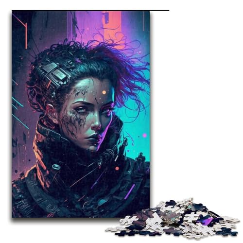 1000 Teile Puzzle künstliches Mädchen Holzpuzzle anspruchsvolles Denkspiel für Teenager unterhaltsames Familienspiel interaktives Spiel (75 x 50 cm) von DEEPPAPEU