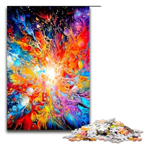 Abstrakte farbenfrohe Puzzles für Teile unmögliche Puzzles für Erwachsene pädagogische Aktivität zur Verbesserung kognitiver Fähigkeiten 1000 Teile (75 x 50 cm) von DEEPPAPEU