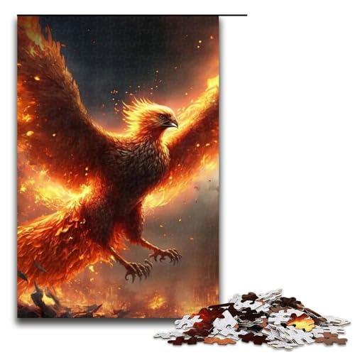 Art Phoenix Puzzleteile für Erwachsene Holzpuzzle interaktives Familienspiel Bastelgeschenk mit farbenfrohen Kunstwerken 1000 Teile (75 x 50 cm) von DEEPPAPEU