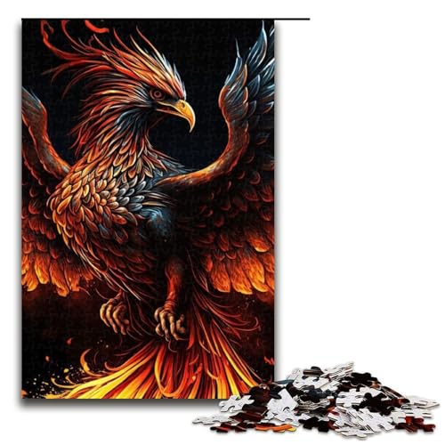 Art Phoenix Puzzleteile für Erwachsene Puzzles Geburtstagsgeschenkidee anspruchsvolles Denkspiel 1000 Teile (75 x 50 cm) von DEEPPAPEU