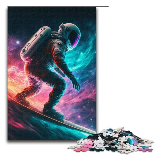 Astro Surfer Puzzleteile für Erwachsene. Entspannende Unterhaltung Heimdekoration. 1000 Teile (75 x 50 cm) von DEEPPAPEU