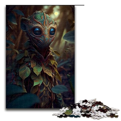 Außerirdisches Waldwesen-Puzzleteil für Erwachsene Puzzles Geburtstagsgeschenkidee anspruchsvolles Denkspiel 1000 Teile (75 x 50 cm) von DEEPPAPEU