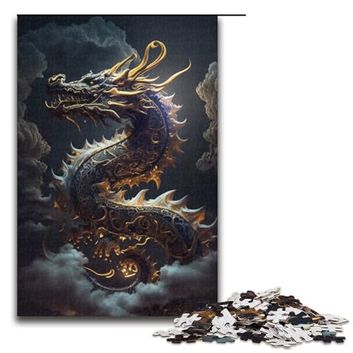 Brave Dragon Puzzle für Erwachsene Unmögliches Puzzle für Erwachsene Geschenk für Männer und Frauen Alltag und besondere Anlässe 1000 Teile (75 x 50 cm) von DEEPPAPEU