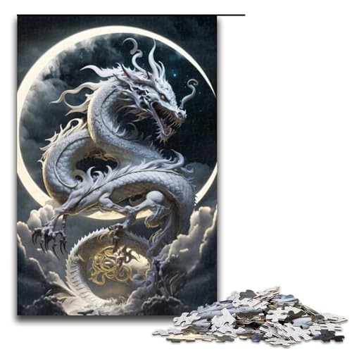 Brave Dragon Puzzles für Erwachsene Holzpuzzles anspruchsvolles Denkspiel für Teenager unterhaltsames interaktives Spiel für die ganze Familie 1000 Teile (75 x 50 cm) von DEEPPAPEU