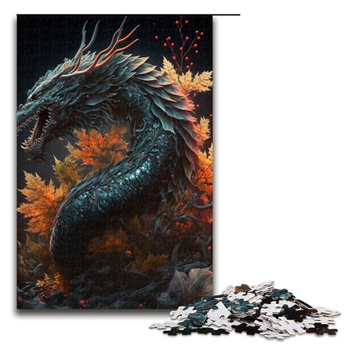 Brave Dragon Puzzleteile Muttertag Geburtstag Weihnachten 1000 Teile (75 x 50 cm) von DEEPPAPEU