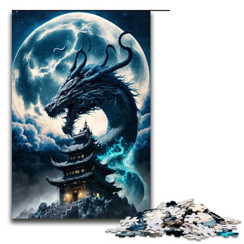 Brave Dragon Puzzleteile für Erwachsene Puzzles Geburtstagsgeschenkidee anspruchsvolles Denkspiel 1000 Teile (75 x 50 cm) von DEEPPAPEU