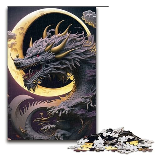 Brave Dragon Puzzleteile für Erwachsene Puzzles Geburtstagsgeschenkidee anspruchsvolles Denkspiel 1000 Teile (75 x 50 cm) von DEEPPAPEU