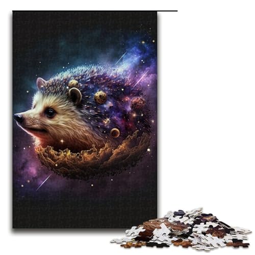 Bunte Igel-Puzzleteile für Erwachsene Puzzles Geburtstagsgeschenkidee anspruchsvolles Denkspiel 1000 Teile (75 x 50 cm) von DEEPPAPEU