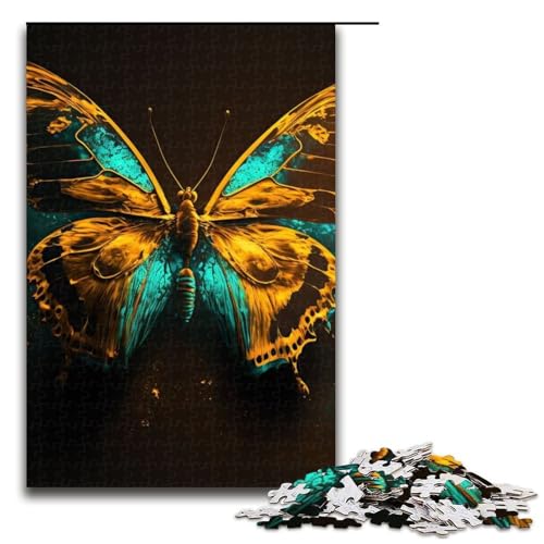 Bunte Schmetterlings-Puzzleteile für Erwachsene Geburtstage und Feiertage 1000 Teile (75 x 50 cm) von DEEPPAPEU
