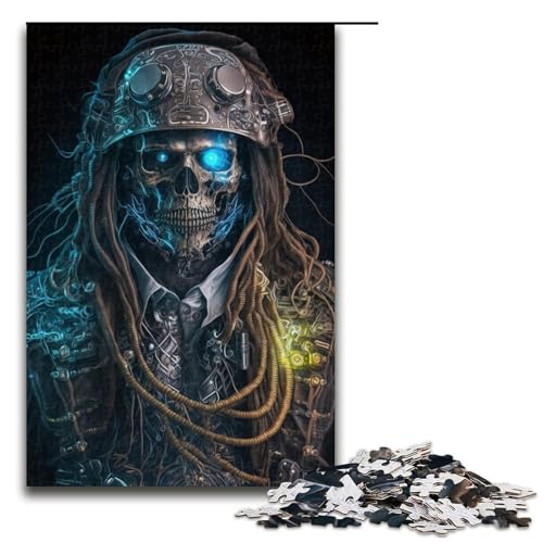 Captain Skeleton Puzzleteile für Erwachsene Puzzles Geburtstagsgeschenkidee anspruchsvolles Denkspiel 1000 Teile (75 x 50 cm) von DEEPPAPEU