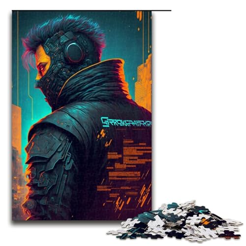 Cyborg Man Puzzles für Erwachsene Holzpuzzles anspruchsvolle Denksportaufgabe für Teenager Familienspaß interaktives Spiel 1000 Teile (75 x 50 cm) von DEEPPAPEU
