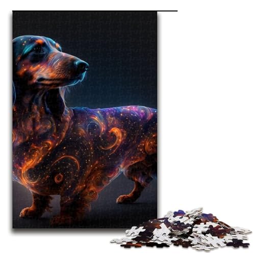 Dackel-Puzzleteile Muttertag Geburtstag Weihnachten 1000 Teile (75 x 50 cm) von DEEPPAPEU