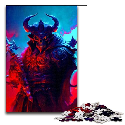 Dämonenkrieger-Puzzles für Erwachsene Holzpuzzles anspruchsvolles Denkspiel für Teenager unterhaltsames interaktives Spiel für die ganze Familie 1000 Teile (75 x 50 cm) von DEEPPAPEU