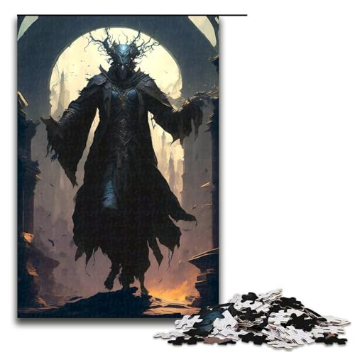 Dark Warrior Puzzles für Teile unmögliche Puzzles für Erwachsene pädagogische Aktivität zur Verbesserung kognitiver Fähigkeiten 1000 Teile (75 x 50 cm) von DEEPPAPEU