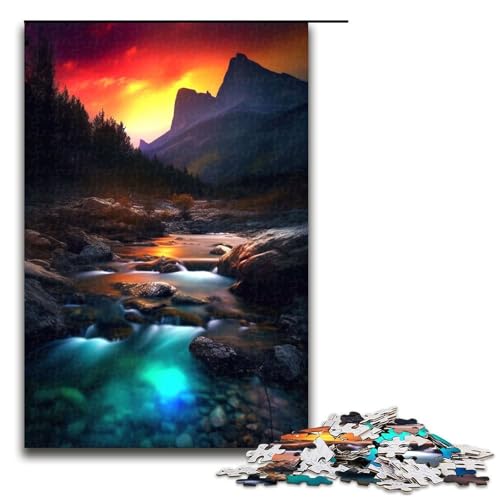 Deadly Falls Puzzleteile für Erwachsene Holzpuzzle für Erwachsene perfekt für Teenager Familienzusammenhalt Denksportaufgabe und DIY-Heimdekor-Geschenk 1000 Teile (75 x 50 cm) von DEEPPAPEU