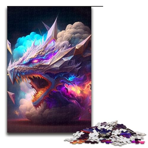 Drache im Rauch Puzzle für Erwachsene 1000 Teile Geburtstage und Feiertage 75 x 50 cm Drache im Rauch Puzzle für Erwachsene 1000 Teile Geburtstage und Feiertage 75 x 50 cm von DEEPPAPEU