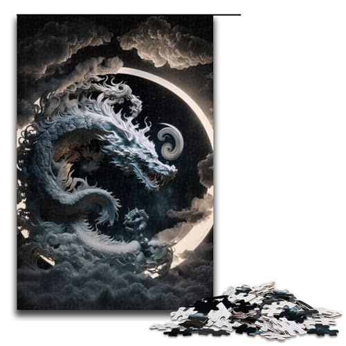 Drachen-Puzzleteile für Erwachsene Geburtstage und Feiertage 1000 Teile (75 x 50 cm) von DEEPPAPEU