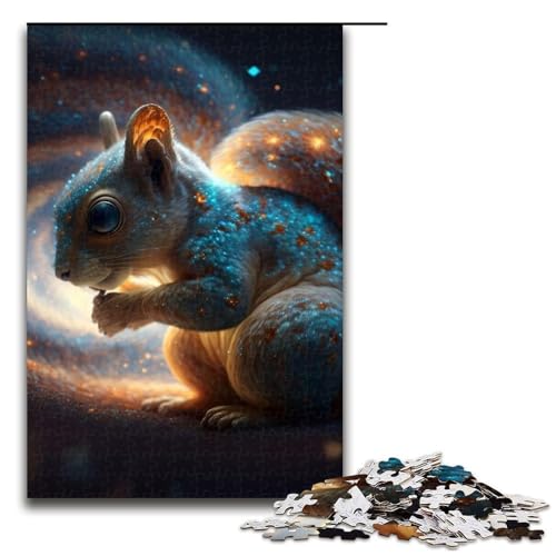 Eichhörnchen-Puzzleteile für Erwachsene Puzzles für Erwachsene anspruchsvolles DIY-Dekorationsspiel interaktives Familienspielzeug 1000 Teile (75 x 50 cm) von DEEPPAPEU