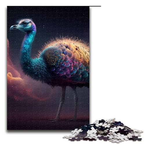 Emu Puzzleteile für Erwachsene Holzpuzzle für Erwachsene perfekt für Teenager Familienzusammenhalt Denksportaufgabe und DIY-Heimdekor Geschenk 1000 Teile (75 x 50 cm) von DEEPPAPEU
