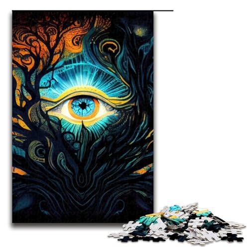 Erwachen des dritten Auges Puzzle für Erwachsene anspruchsvolle Puzzleteile DIY-Dekoration Gehirn-Herausforderung für Erwachsene Familienurlaubsgeschenk 1000 Teile (75 x 50 cm) von DEEPPAPEU