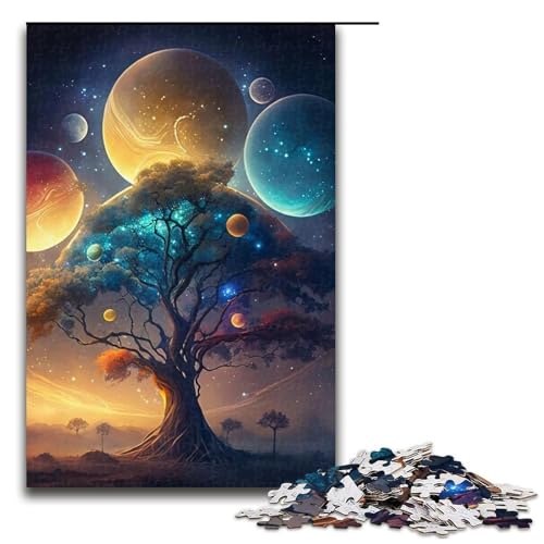 Fantasy-Baum-Puzzleteile für Erwachsene Puzzles Geburtstagsgeschenkidee anspruchsvolles Denkspiel 1000 Teile (75 x 50 cm) von DEEPPAPEU