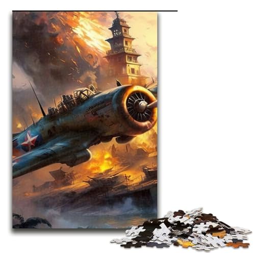 Flugzeug-Puzzleteile für Erwachsene Puzzles Geburtstage und Feiertage 1000 Teile (75 x 50 cm) von DEEPPAPEU