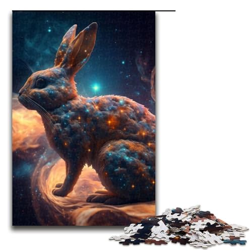 Hasen-Puzzleteile für Erwachsene Geburtstage und Feiertage 1000 Teile (75 x 50 cm) von DEEPPAPEU
