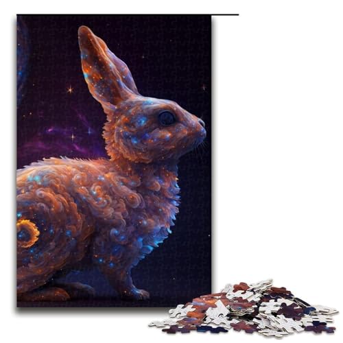 Hasen-Puzzleteile für Erwachsene Puzzles Geburtstagsgeschenkidee anspruchsvolles Denkspiel 1000 Teile (75 x 50 cm) von DEEPPAPEU
