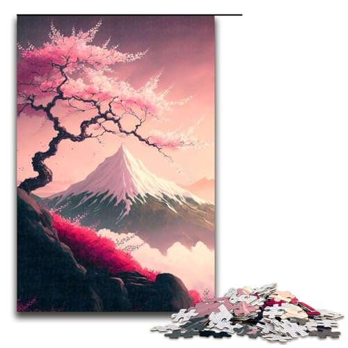 Japanische Kirschblüten-Puzzleteile für Erwachsene Puzzles Geburtstagsgeschenkidee anspruchsvolles Denkspiel 1000 Teile (75 x 50 cm) von DEEPPAPEU