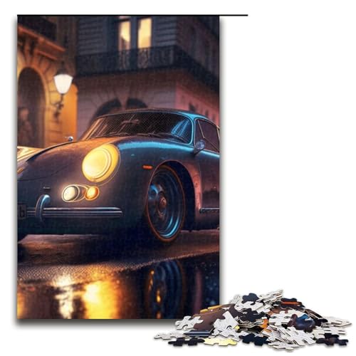 Klassisches Sportwagen-Puzzle aus Holz perfekt für Teenager Familienzusammenhalt Denksportaufgabe und Heimdeko-Geschenk 1000 Teile (75 x 50 cm) von DEEPPAPEU