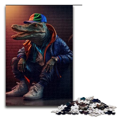 Krokodil-Tänzer-Puzzleteile für Erwachsene Puzzles Geburtstagsgeschenkidee anspruchsvolles Denkspiel 1000 Teile (75 x 50 cm) von DEEPPAPEU