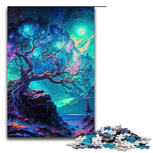 Magische Landschafts-Puzzleteile für Erwachsene Puzzles Geburtstagsgeschenkidee anspruchsvolles Denkspiel 1000 Teile (75 x 50 cm) von DEEPPAPEU