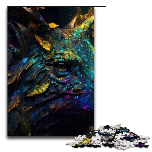 Mirage Deer Puzzleteile für Erwachsene Puzzles Geburtstagsgeschenkidee anspruchsvolles Denkspiel 1000 Teile (75 x 50 cm) von DEEPPAPEU