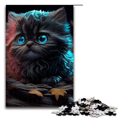 Niedliche Katzen-Puzzleteile für Erwachsene Puzzles für Erwachsene ideal für Familienspaß Entspannung 1000 Teile (75 x 50 cm) von DEEPPAPEU