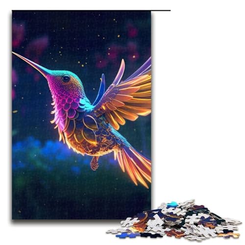 PC-Puzzle für Erwachsene Kolibri Holzpuzzle für Erwachsene anspruchsvolles Denkspiel für Teenager Spaß für den Familienspielabend 1000 Teile (75 x 50 cm) von DEEPPAPEU